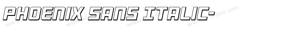 Phoenix Sans Italic字体转换